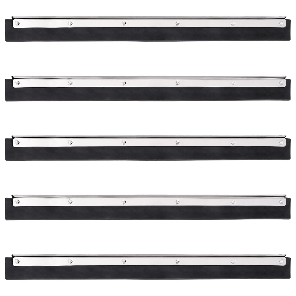Vidaxl Floor Essuying Heads 5 ST 45.5x2x5 cm en acier et caoutchouc