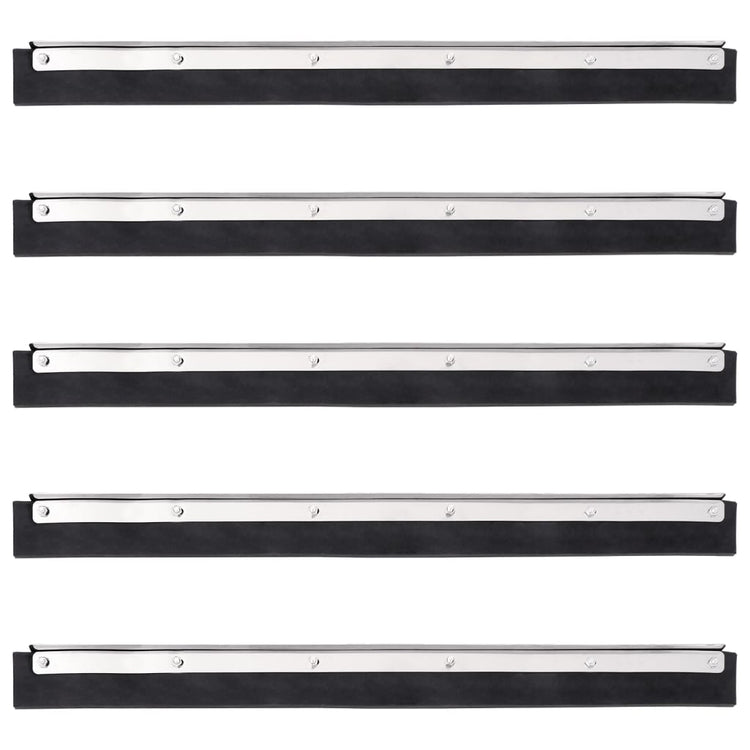 Vidaxl Floor Essuying Heads 5 ST 45.5x2x5 cm en acier et caoutchouc