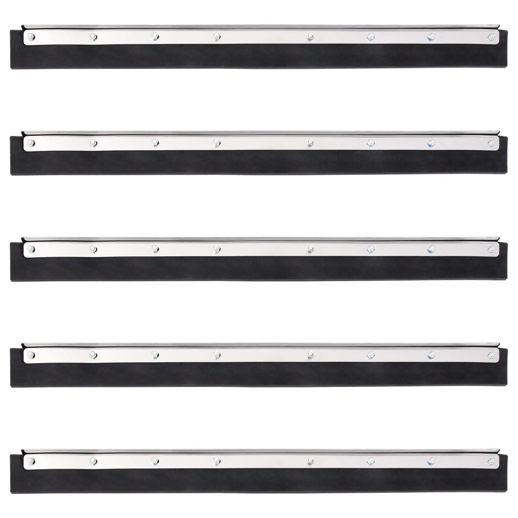 Vidaxl Floor Essuying Heads 5 St 55x2x5 cm en acier et caoutchouc