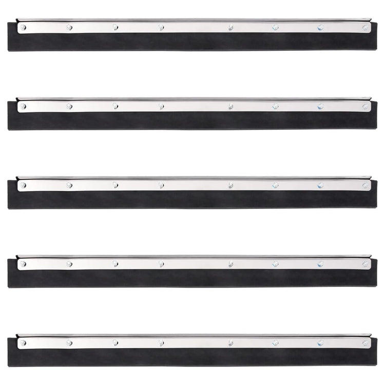 Vidaxl Floor Essuying Heads 5 St 55x2x5 cm en acier et caoutchouc