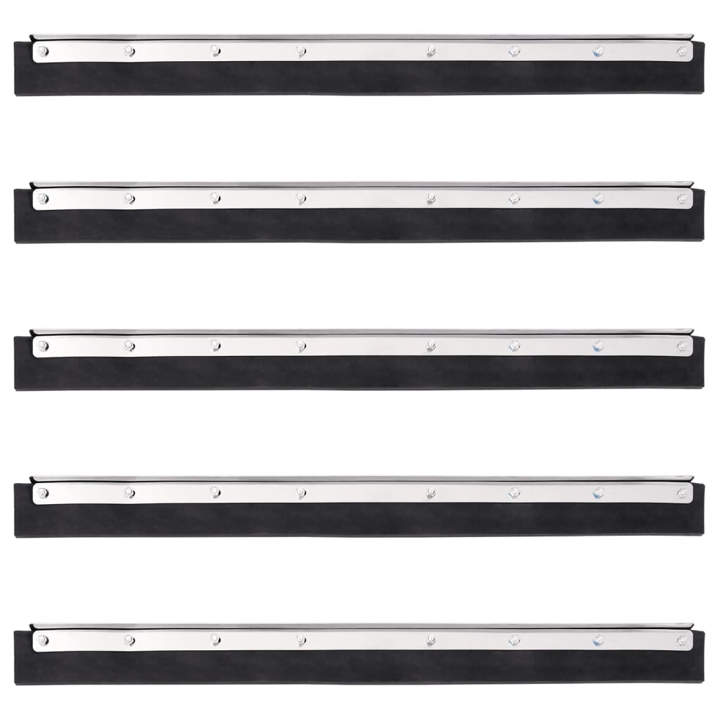 Vidaxl Floor Essuying Heads 5 ST 60.5x2x5 cm en acier et caoutchouc