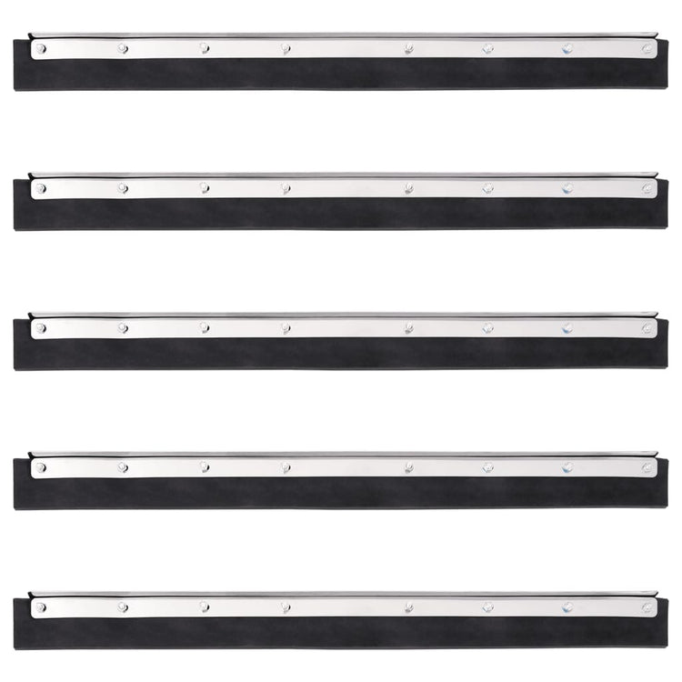 Vidaxl Floor Essuying Heads 5 ST 60.5x2x5 cm en acier et caoutchouc