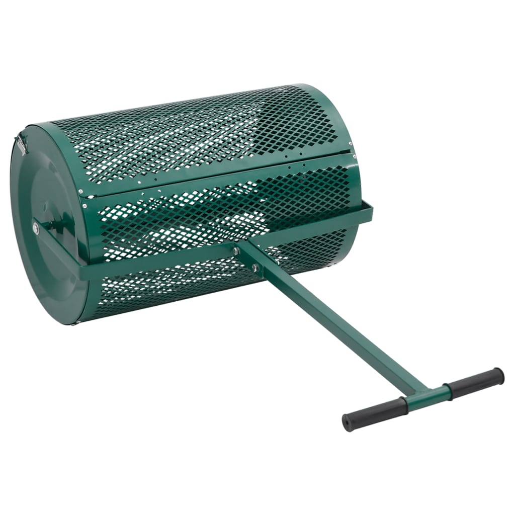 Vidaxx épandeur de compost 75l ø40x60 cm acier vert