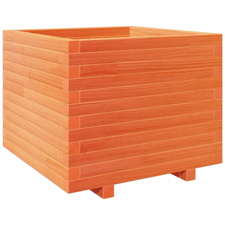 Boîte de planification de Vidaxl 60x60x49.5 cm Brunier en pin massif