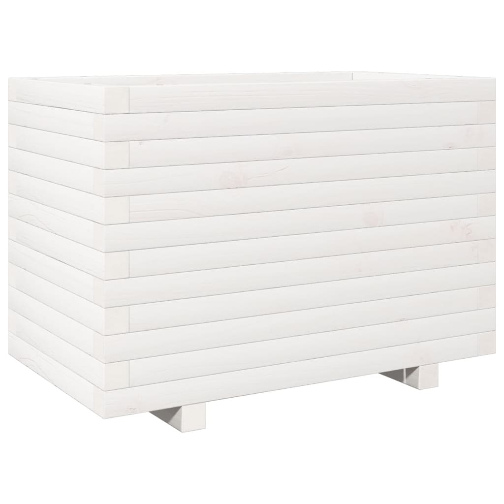 Vidaxx jardinière 70x40x49,5 cm bois de pin massif blanc