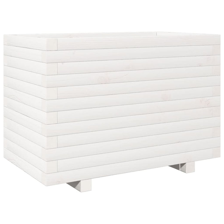 Vidaxx jardinière 70x40x49,5 cm bois de pin massif blanc