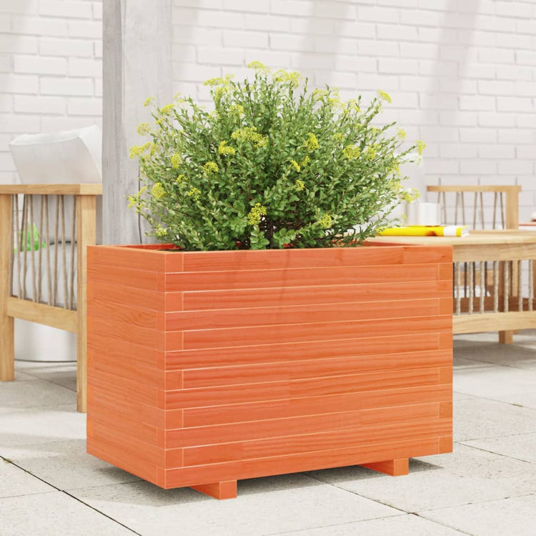 Vidaxx jardinière 70x40x49,5 cm bois de pin massif, marron lavé