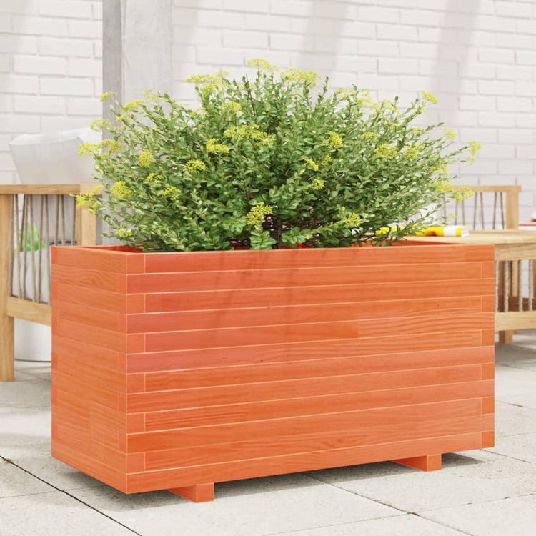 Vidaxx jardinière 90x40x49,5 cm bois de pin massif, marron lavé