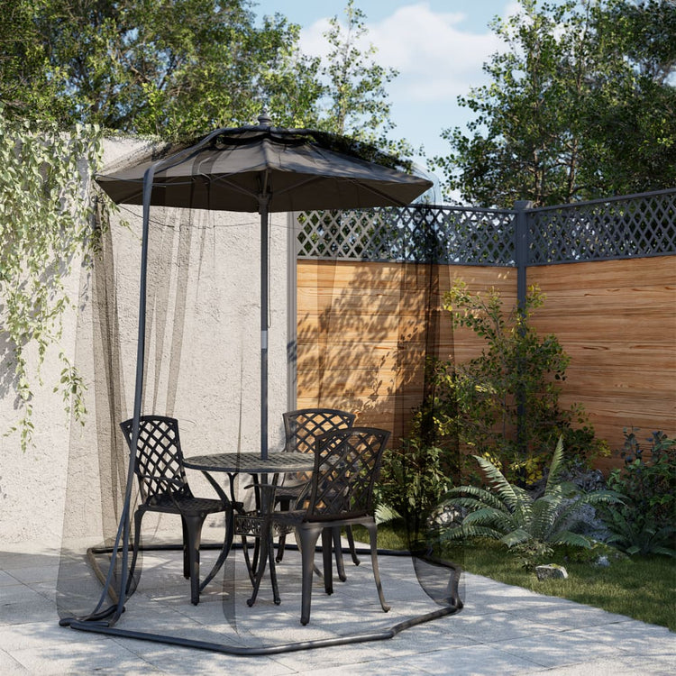 Vidaxl Mosquito Net pour parapluie 220 Mesh φ330x250 cm noir