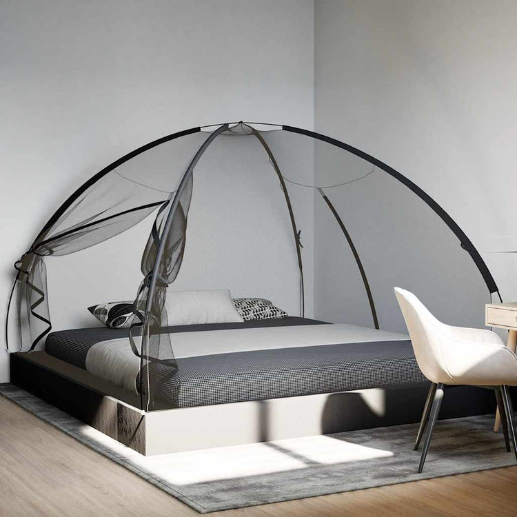 Vidaxx moustiquaire avec portes mongolie 220 maille 200x200x135 cm noir