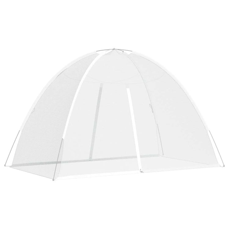 Vidaxl Mosquito Net avec portes Mongolia 220 Mesh 200x120x130 cm blanc