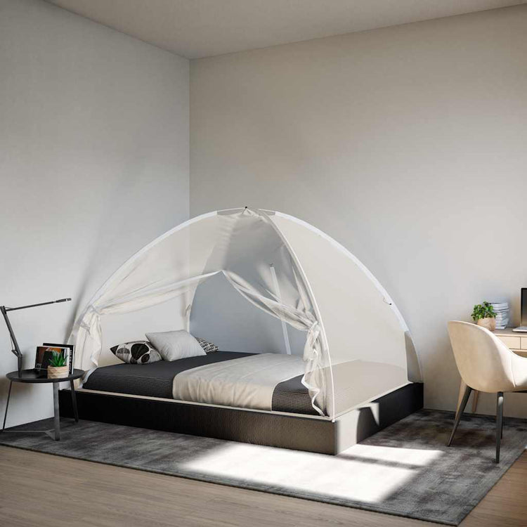 Vidaxl Mosquito Net avec portes Mongolia 220 Mesh 200x120x130 cm blanc
