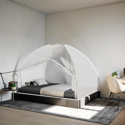 Vidaxl Mosquito Net avec portes Mongolia 220 Mesh 200x150x140 cm blanc