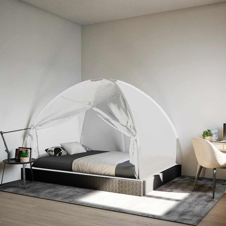 Vidaxl Mosquito Net avec portes Mongolia 220 Mesh 200x150x140 cm blanc