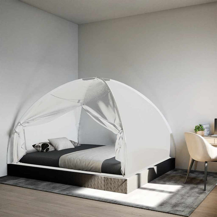 Vidaxl Mosquito Net avec portes Mongolia 220 Mesh 200x180x135 cm blanc
