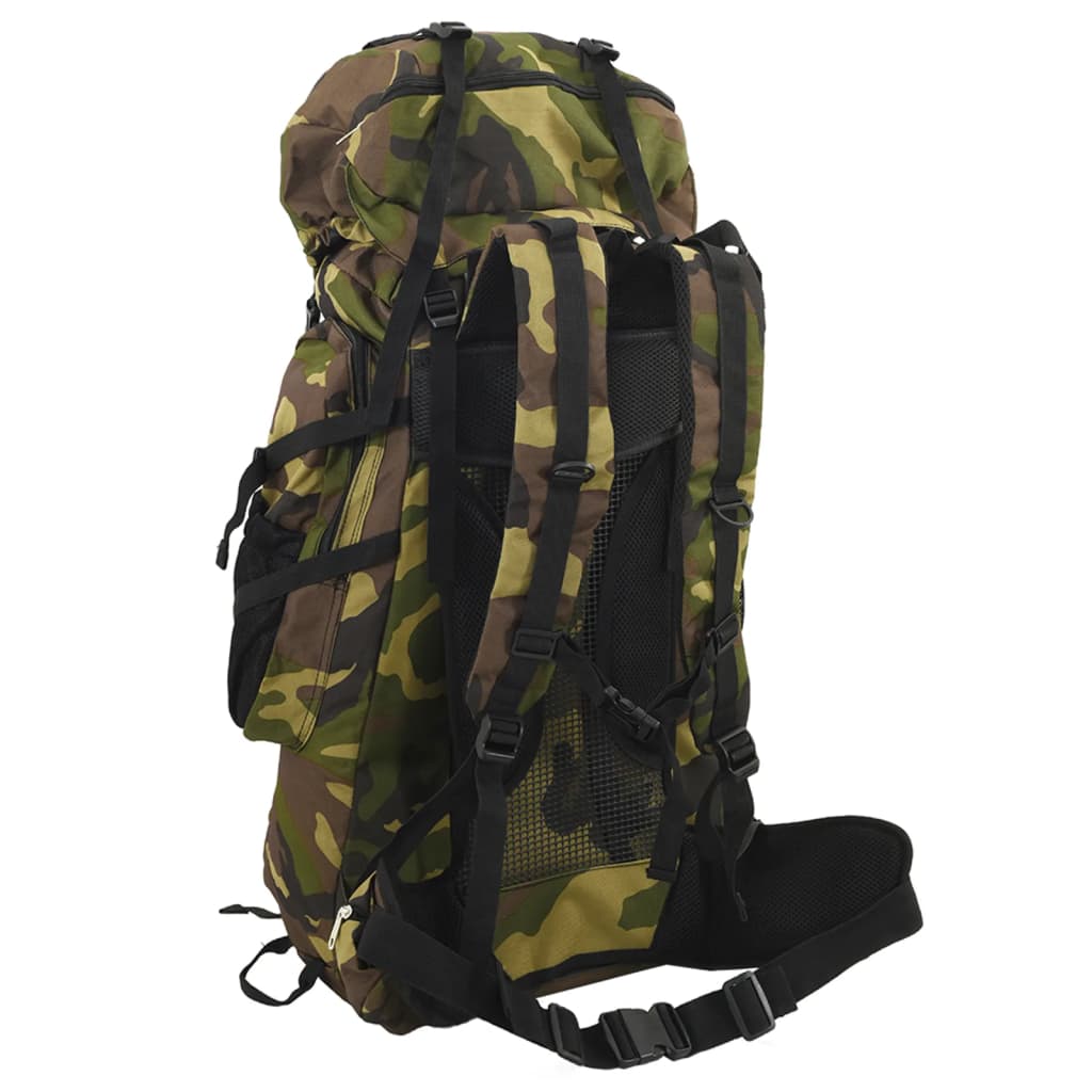 Vidaxl Walking Sac à dos 60 l Camouflage Oxford tissu vert