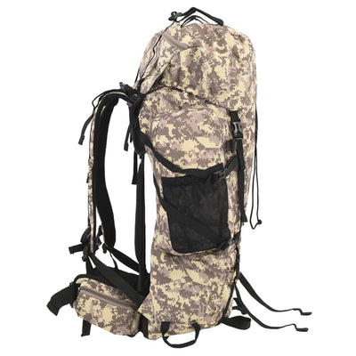Vidaxl Walking Sac à dos 60 l Camouflage Oxford tissu camelbruin