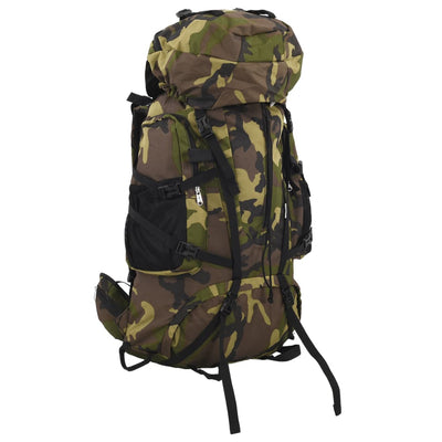 Vidaxl Walking Backpack 80 L Camouflage Oxford tissu vert
