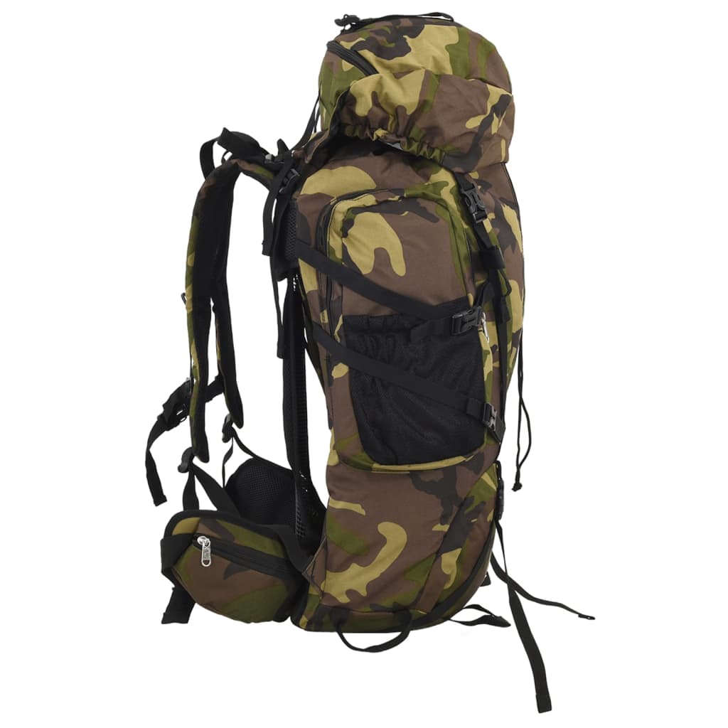 Vidaxl Walking Backpack 80 L Camouflage Oxford tissu vert