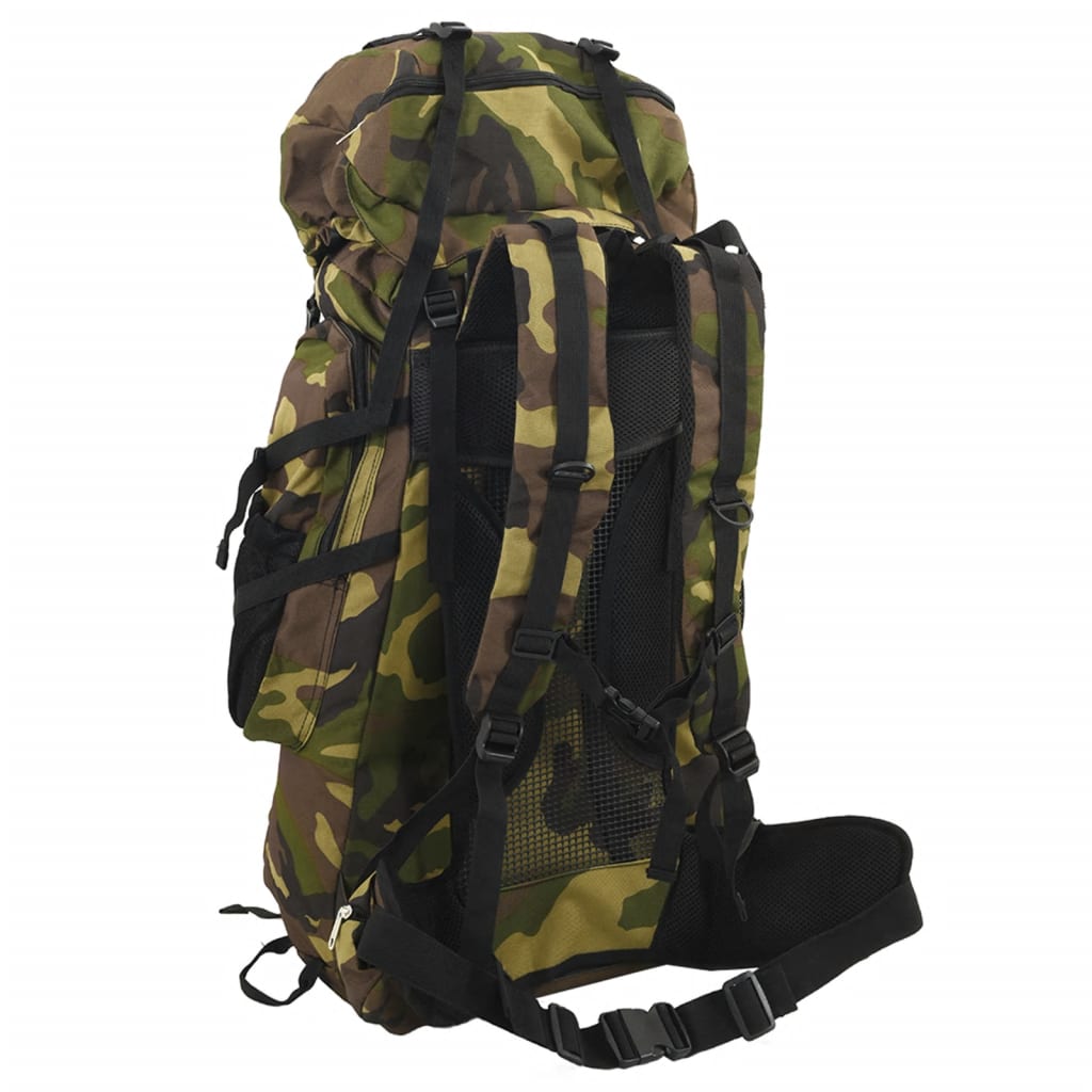 Vidaxl Walking Backpack 80 L Camouflage Oxford tissu vert