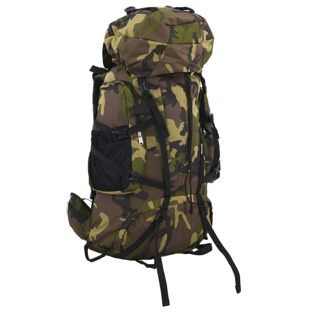 Vidaxl Walking Sac à dos 100 l camouflage oxford tissu vert