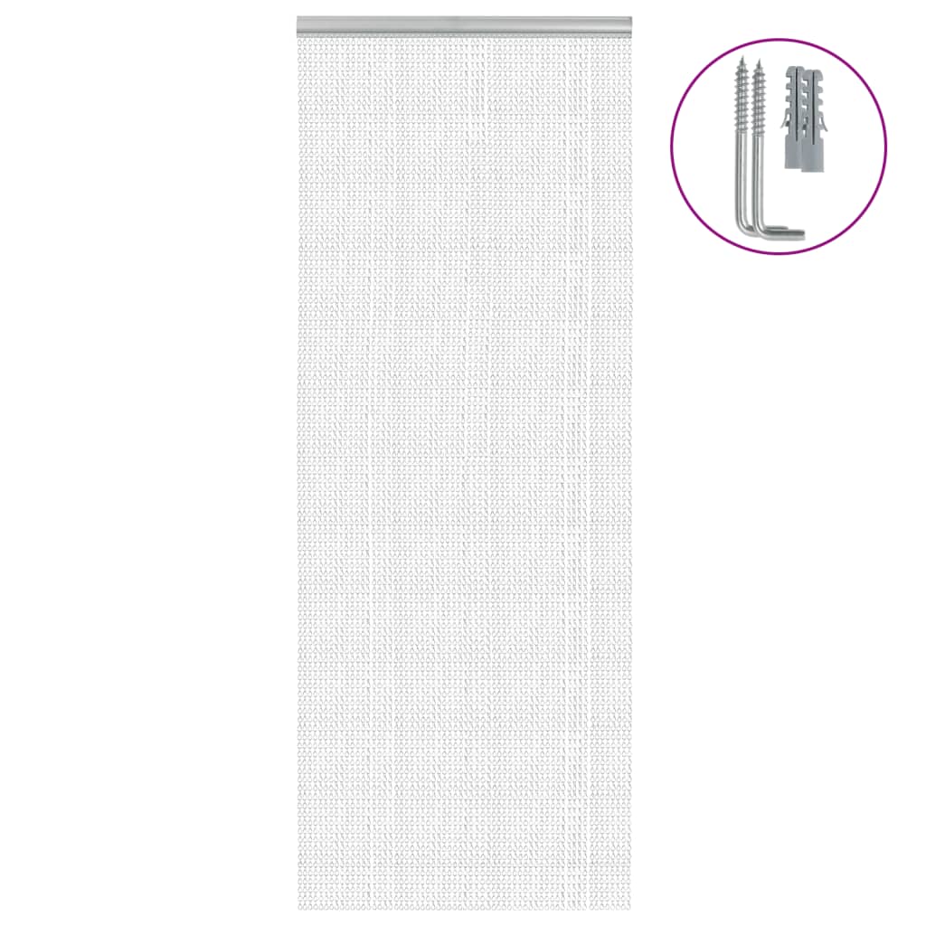 Chaînes de rideaux Vidaxl Fly 80x201 cm Aluminium