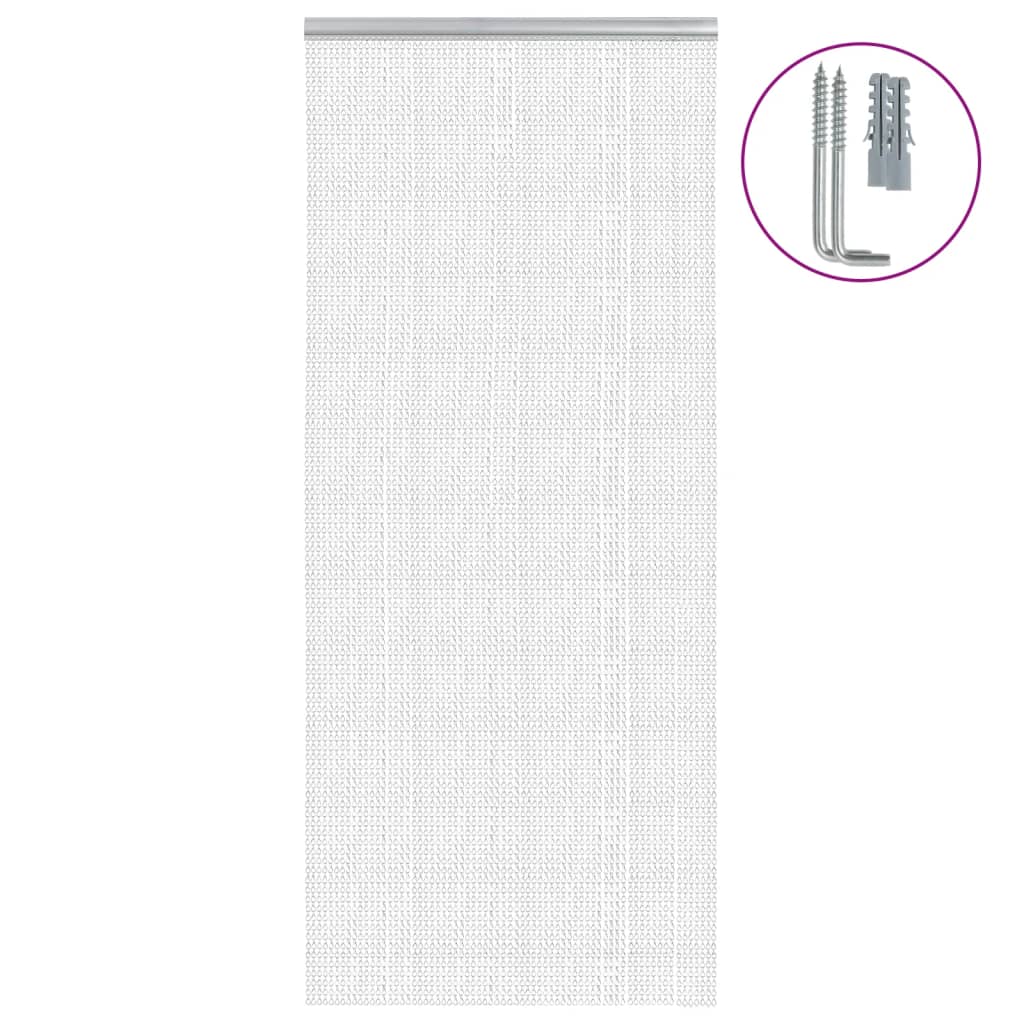 Chaînes de rideaux Vidaxl Fly 90x212 cm en aluminium