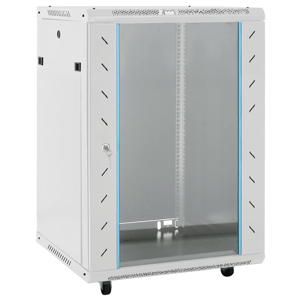 Armoire de réseau Vidaxl avec roues rotatives 15H 19 IP20 53x40x80 cm