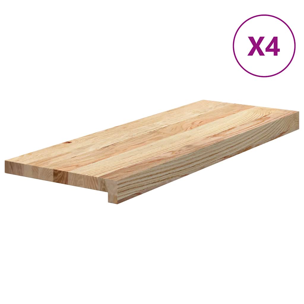 Vidaxx marches d'escalier 4 pcs 70x25x2 cm chêne massif non traité