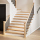 Vidaxx marches d'escalier 4 pcs 110x25x2 cm chêne massif non traité