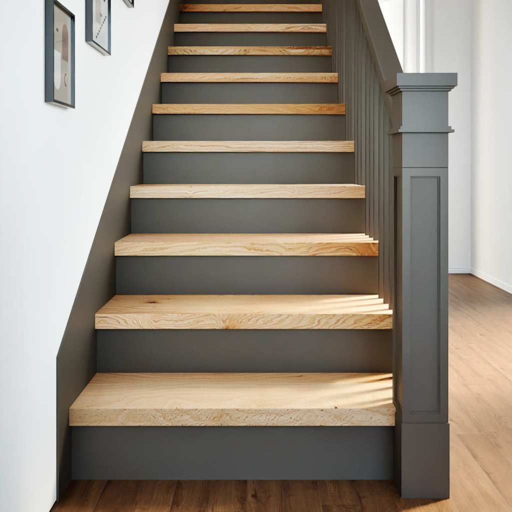 Vidaxx marches d'escalier 8 pcs 70x30x2 cm chêne massif non traité