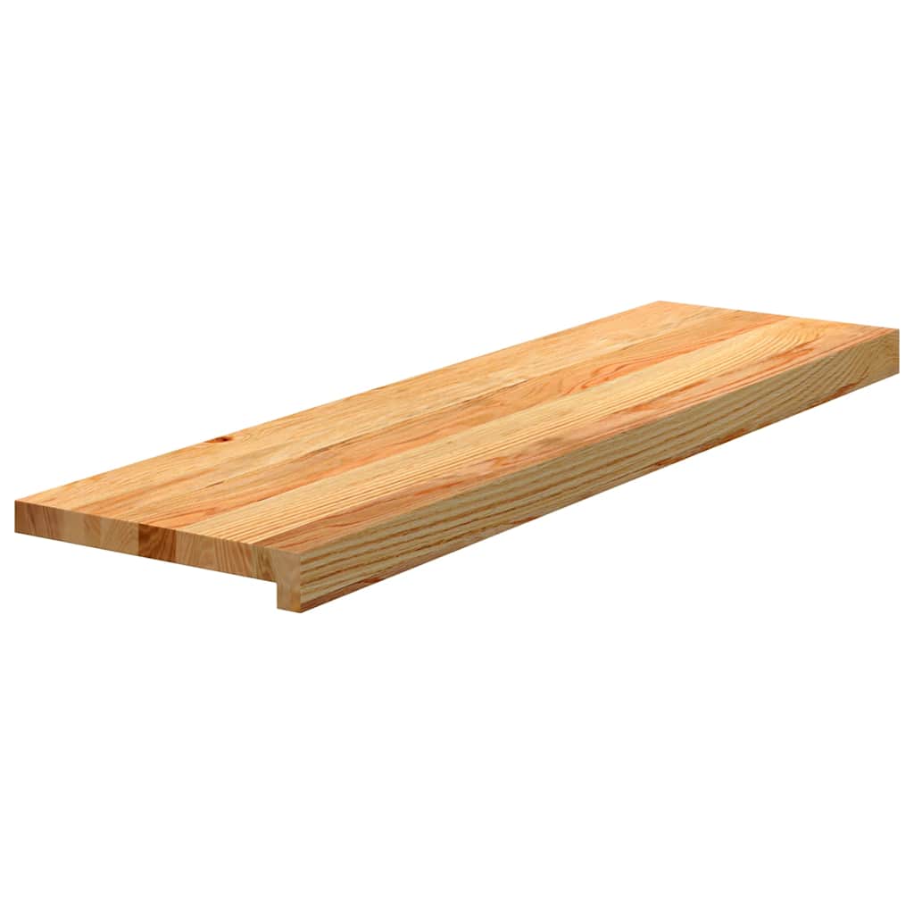 Vidaxx marches d'escalier 4 pcs 90x25x2 cm chêne massif marron clair