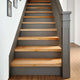 VidaXL marches d'escalier 8 pcs 80x25x2 cm chêne massif marron clair