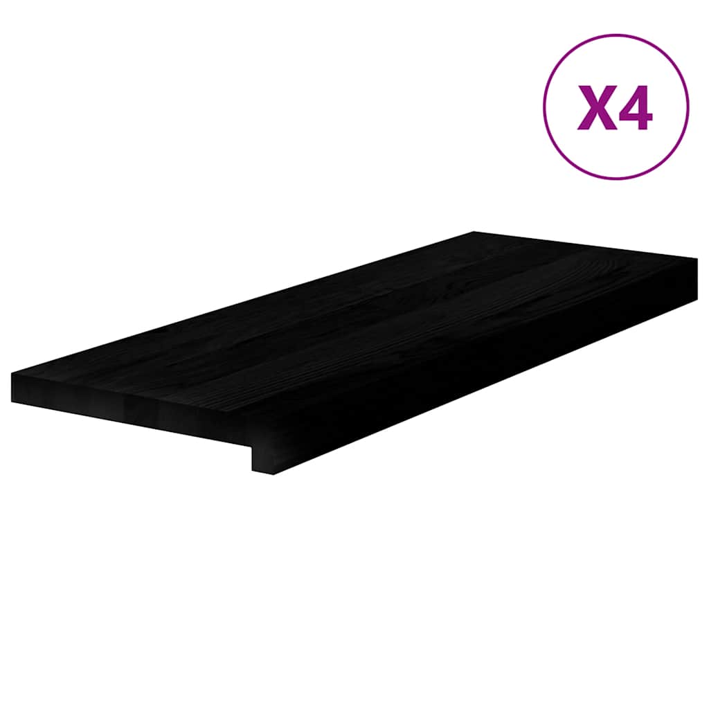 Vidaxx marches d'escalier 4 pcs 70x25x2 cm chêne massif brun foncé