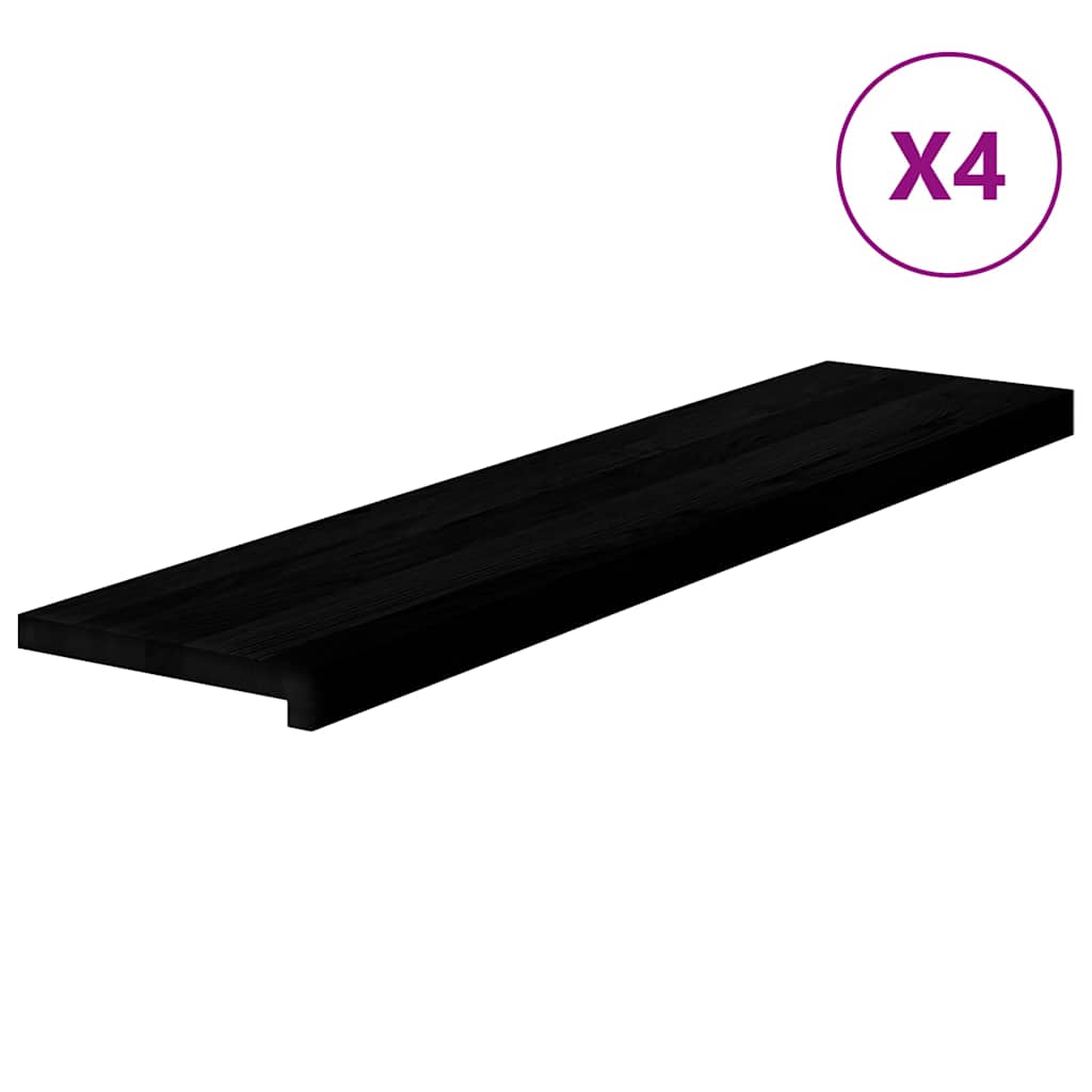 Vidaxx marches d'escalier 4 pcs 110x25x2 cm chêne massif brun foncé