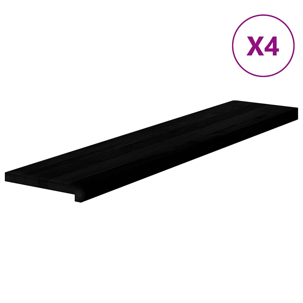 Vidaxx marches d'escalier 4 pcs 120x25x2 cm chêne massif brun foncé