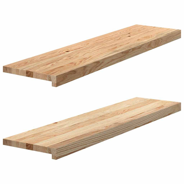 Vidaxl étapes 2 st 100x25x2 cm chêne solide non traité