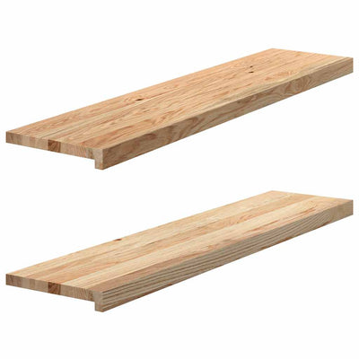 Vidaxl étapes 2 st 110x25x2 cm chêne solide non traité