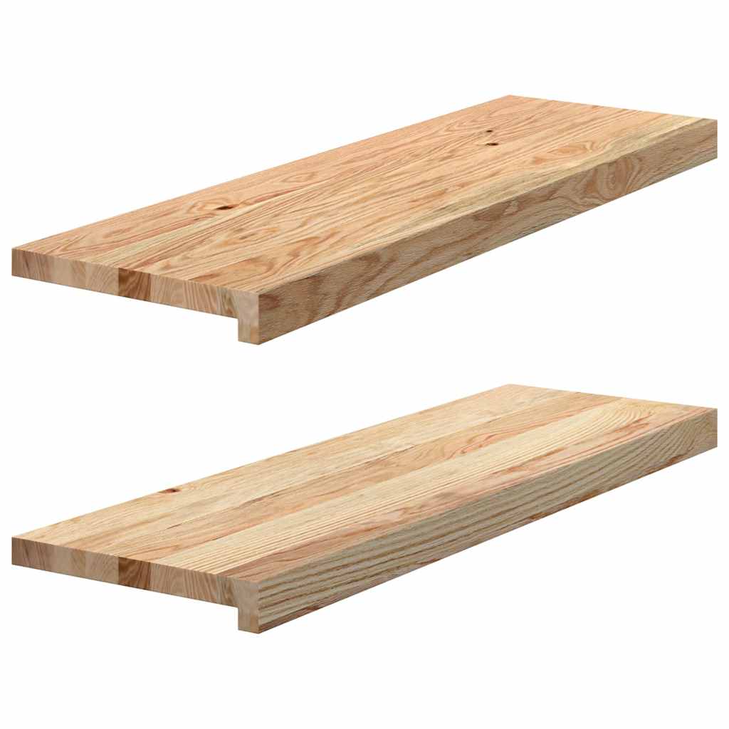 Vidaxl étapes 2 ST 80x30x2 cm chêne solide non traité