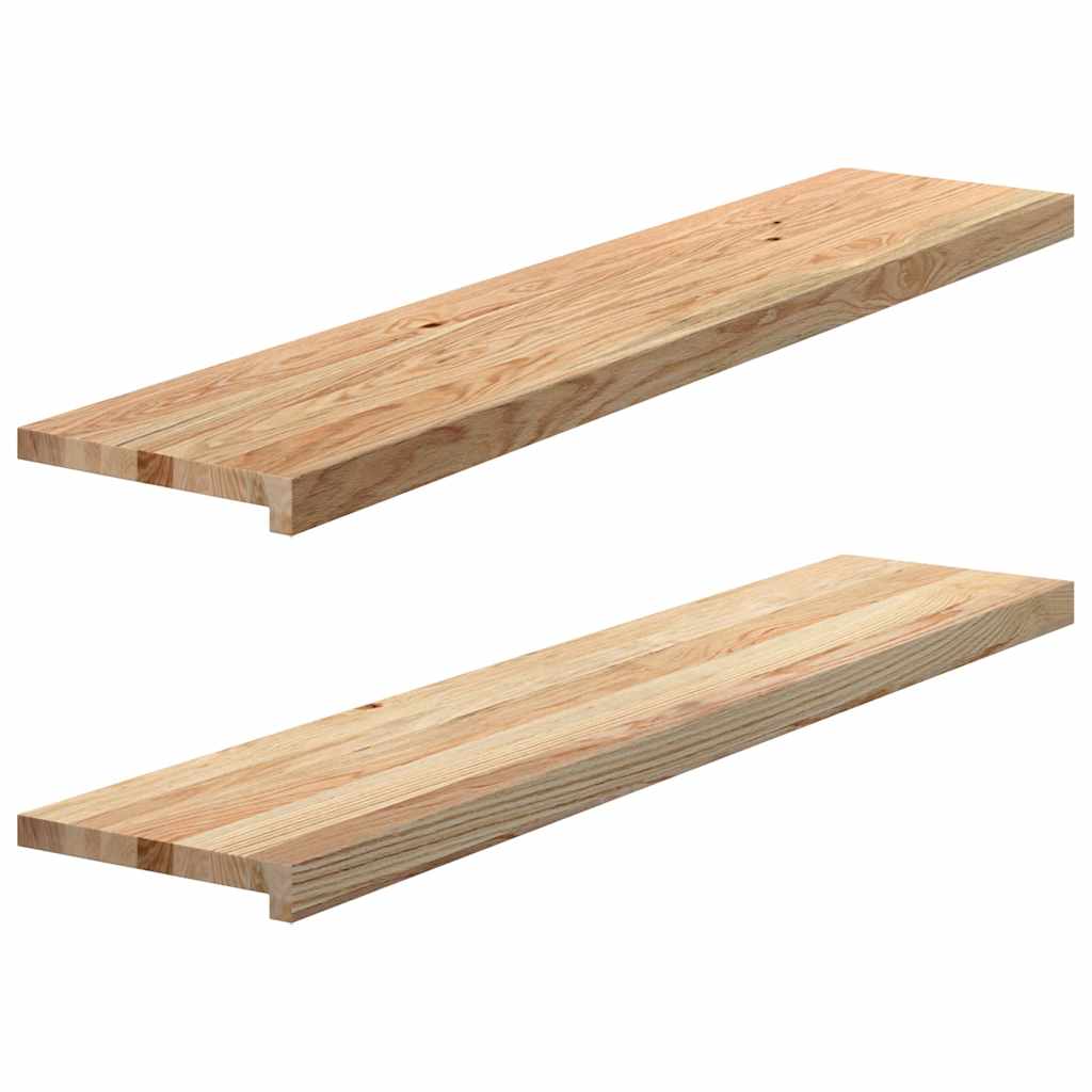 Vidaxl étapes 2 st 120x30x2 cm chêne solide non traité