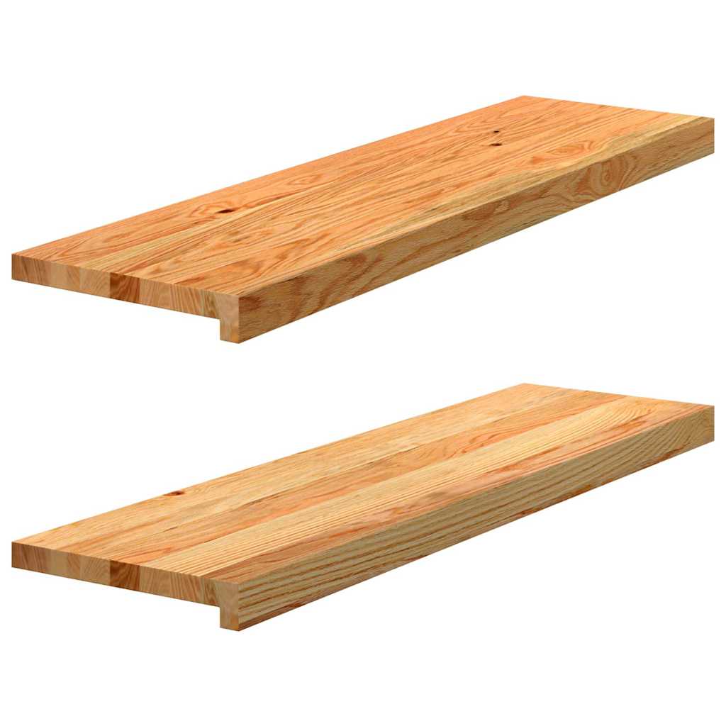 Vidaxl étapes 2 st 90x25x2 cm en chêne massif brun clair