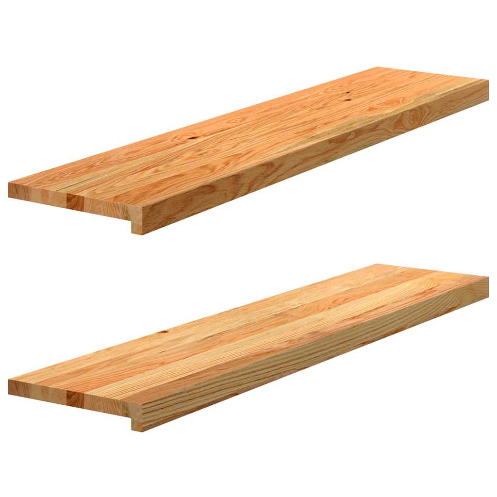 Vidaxl étapes 2 st 110x25x2 cm en chêne massif brun clair