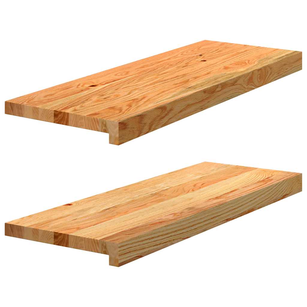 Vidaxl étapes 2 st 70x30x2 cm en chêne massif brun clair