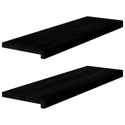 Vidaxl étapes 2 st 80x25x2 cm chêne massif brun foncé
