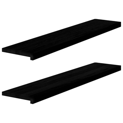 Vidaxl étapes 2 st 120x25x2 cm chêne massif brun foncé