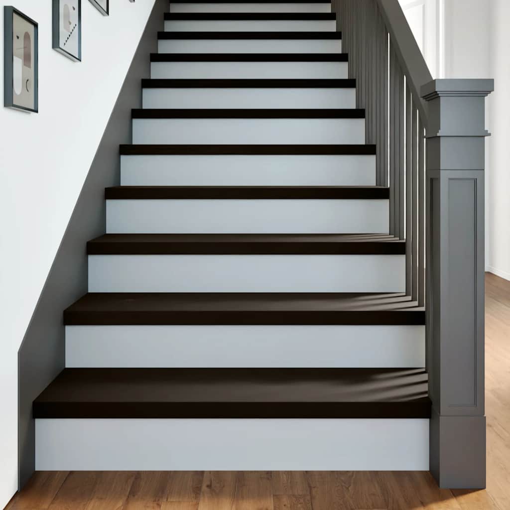 Vidaxl étapes 2 st 90x30x2 cm chêne massif brun foncé