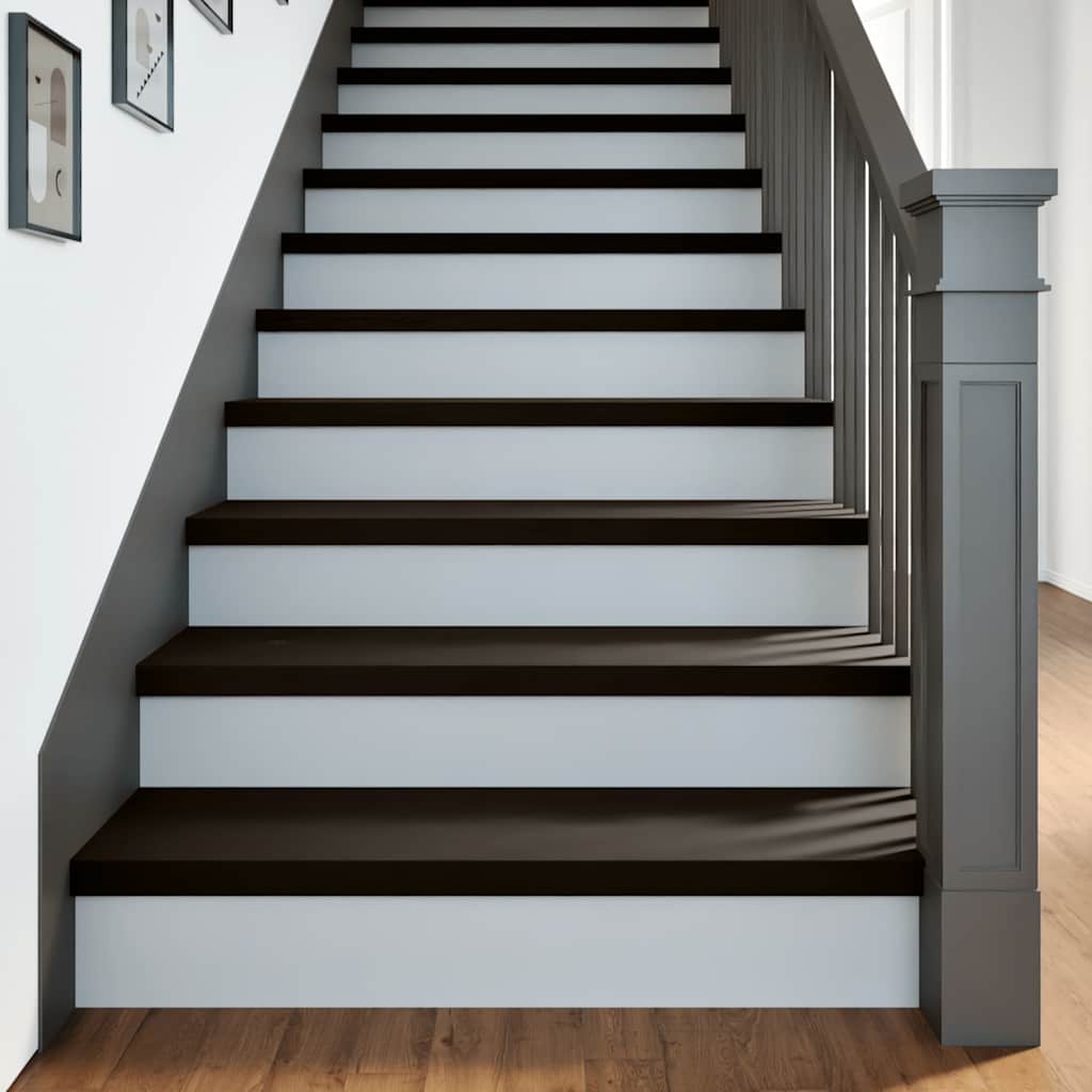 Vidaxl étapes 2 ST 100x30x2 cm en chêne massif brun foncé