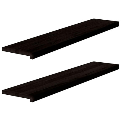 Vidaxl étapes 2 st 120x30x2 cm chêne massif brun foncé