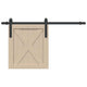 Ensemble de suspension Vidaxl pour la porte coulissante 91 cm en acier au carbone