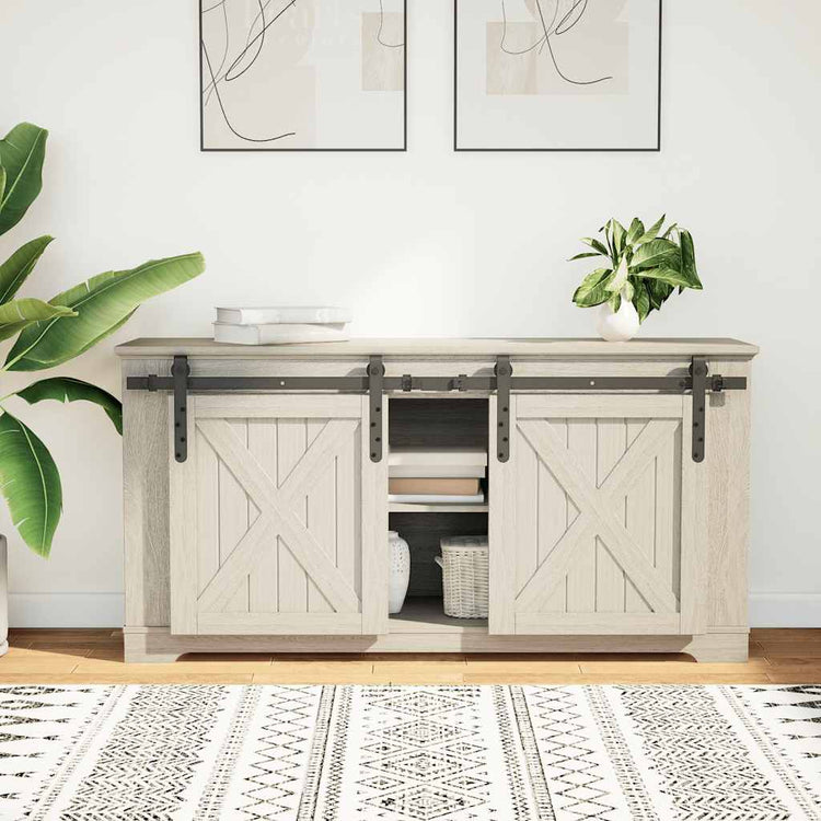 Ensemble de suspension Vidaxl pour la porte coulissante 122 cm en acier au carbone